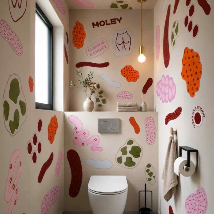 Moley Toilet Wall Stickers
